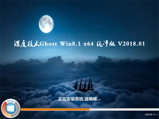 深度技術 Ghost Win8純凈版64位 201801